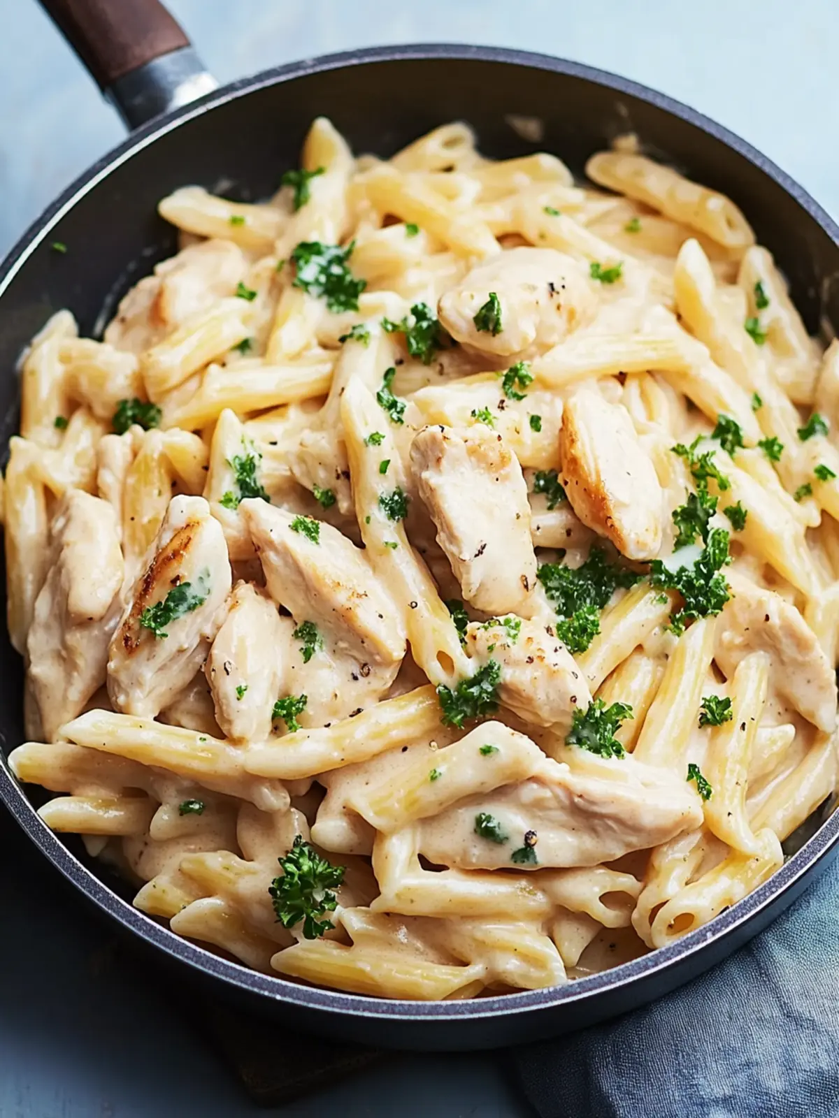 Simple One-Skillet Chicken Alfredo Pasta You'll Crave Tonight 2 Simple One-Skillet Chicken Alfredo Pasta
