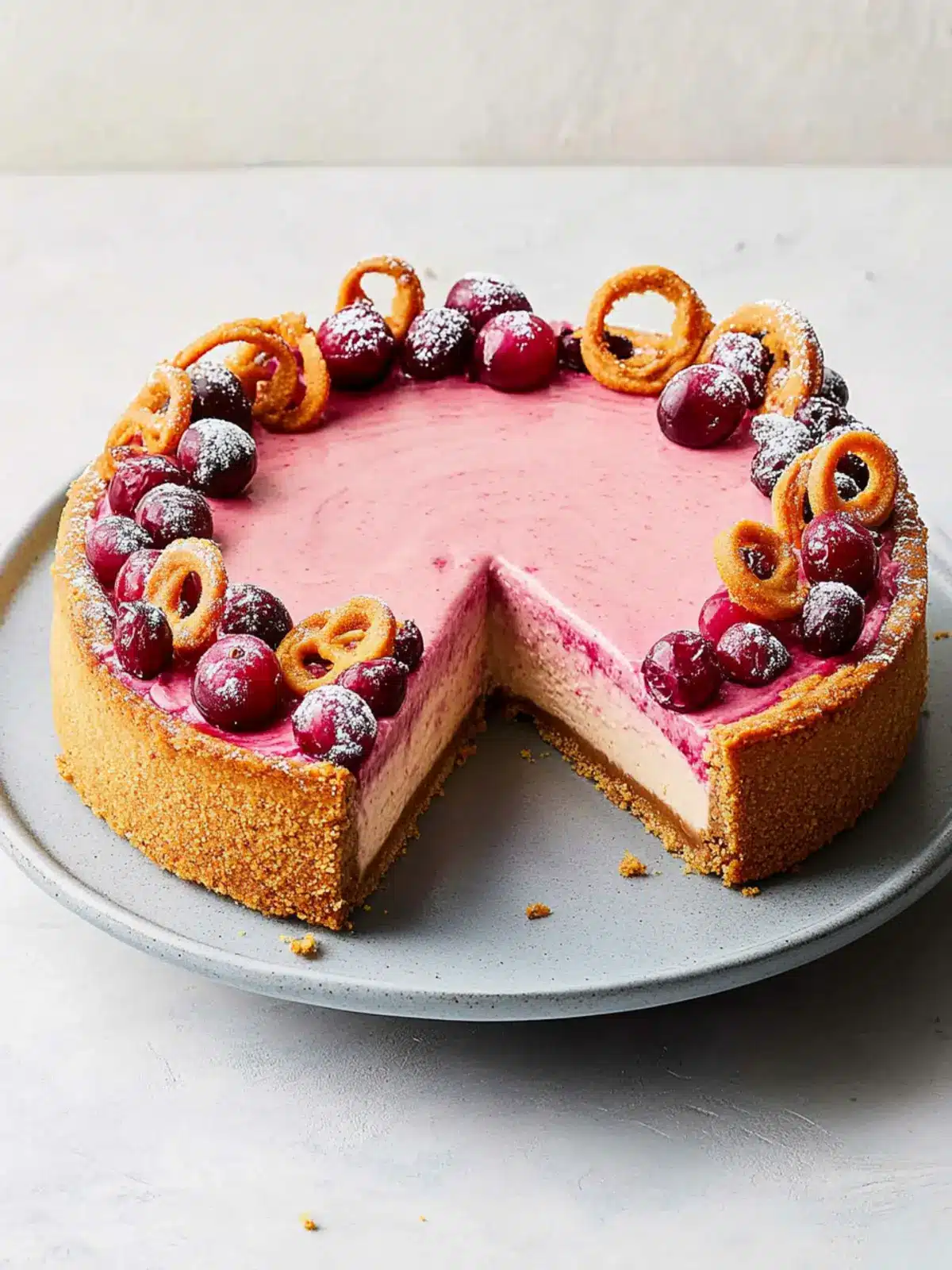 Decadent Cranberry-Cookie Butter Cheesecake You Must Try! 4 Cranberry-Cookie Butter Cheesecake