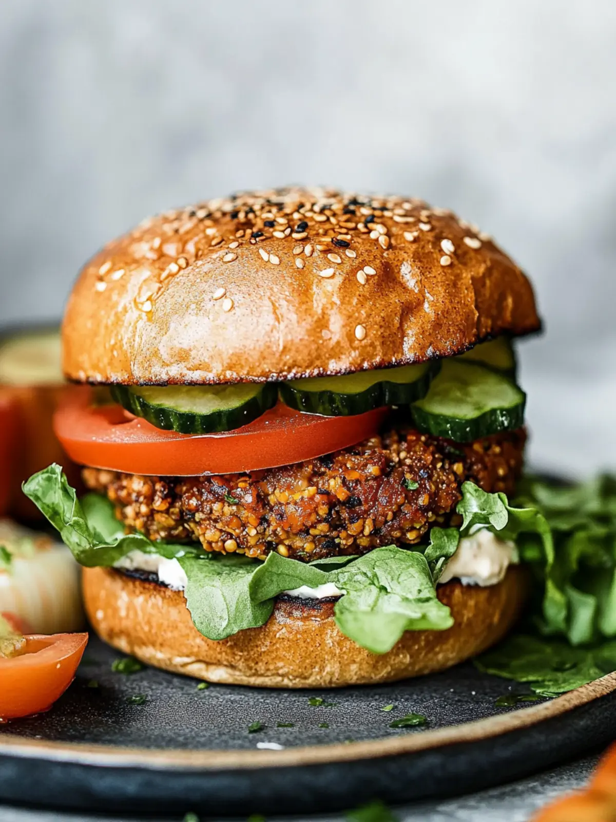 Savory Vegan Burger Delight: High-Protein & Totally Irresistible 3 Vegan Burger