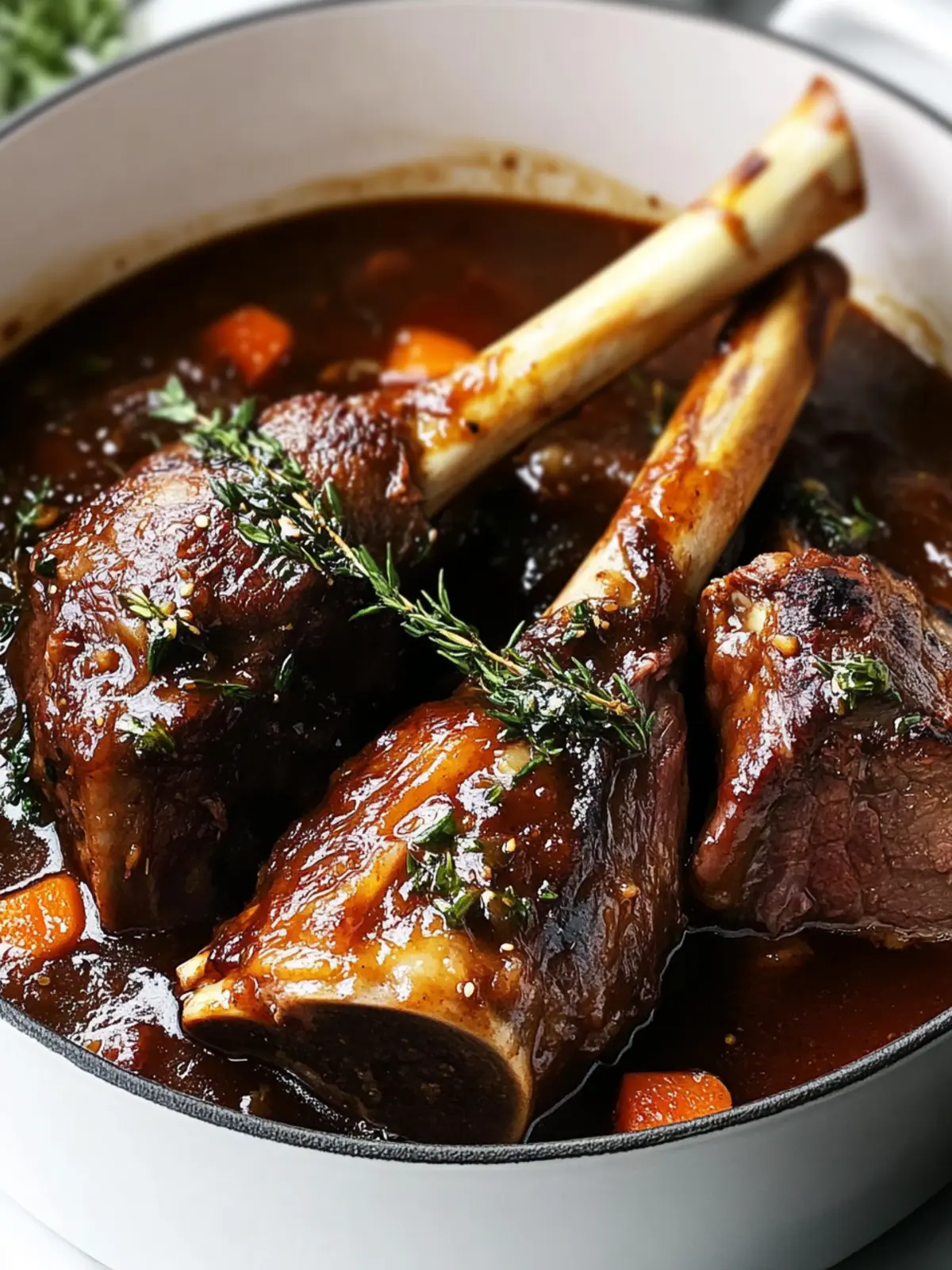 Savory Braised Lamb Shanks: Tender Comfort Food Delight 3 Braised Lamb Shanks