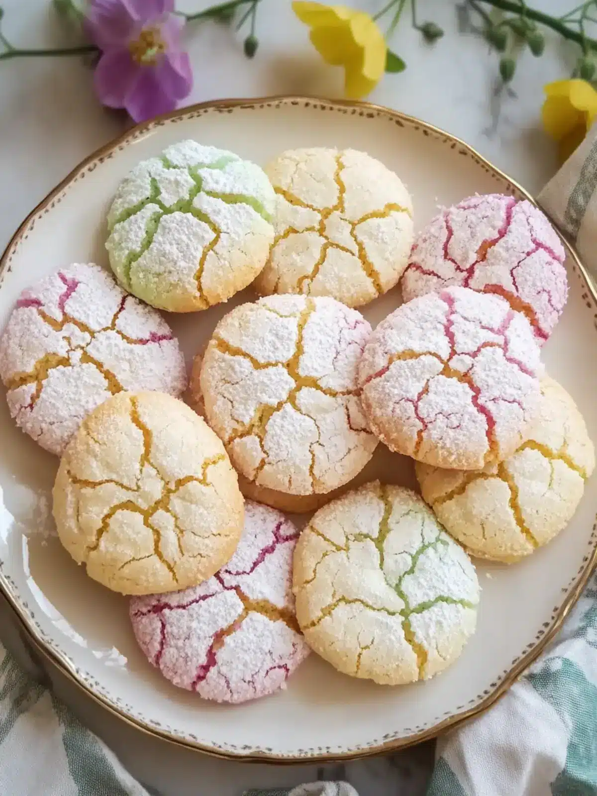 Deliciously Chewy Springtime Crinkle Cookies for Every Occasion 2 Springtime Crinkle Cookies