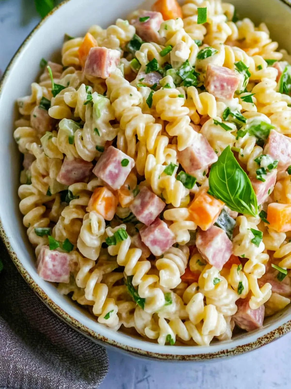 Delicious Ham Pasta Salad for Your Perfect Summer Gatherings 2 Ham Pasta Salad
