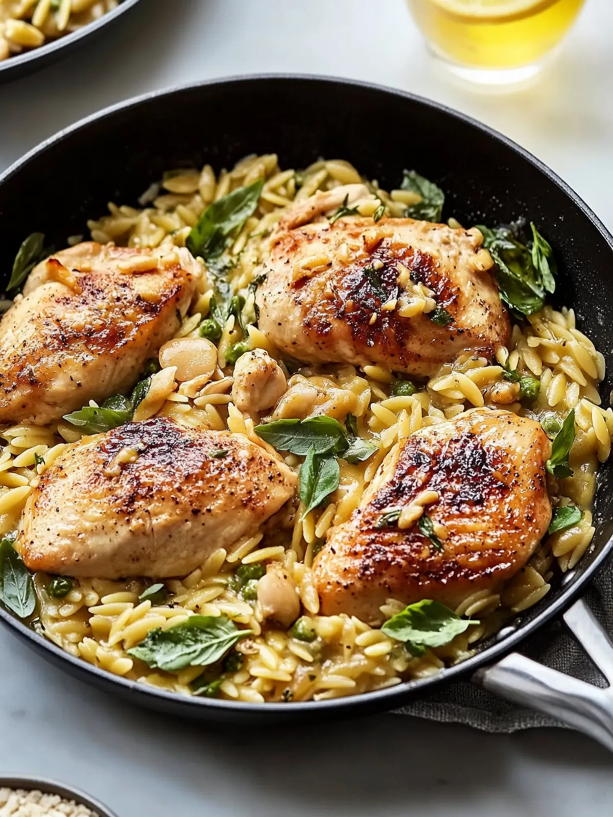 One-Skillet Chicken With Buttery Orzo for Cozy Weeknight Dinners 2 One-Skillet Chicken With Buttery Orzo