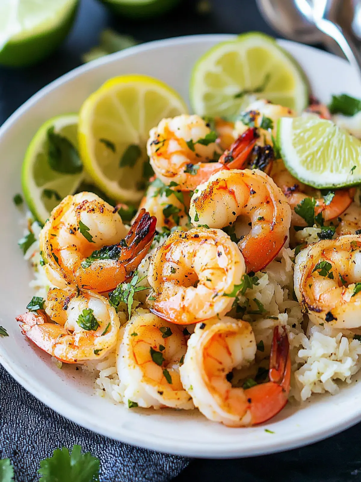 Tropical Cilantro Lime Shrimp with Creamy Coconut Rice Delight 4 Cilantro Lime Shrimp