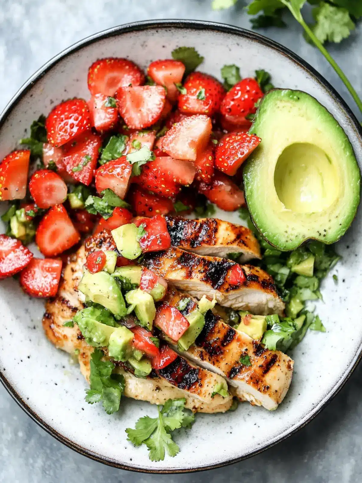 Grilled Chicken with Strawberry Avocado Salsa for Summer Bliss 3 Grilled Chicken with Strawberry Avocado Salsa
