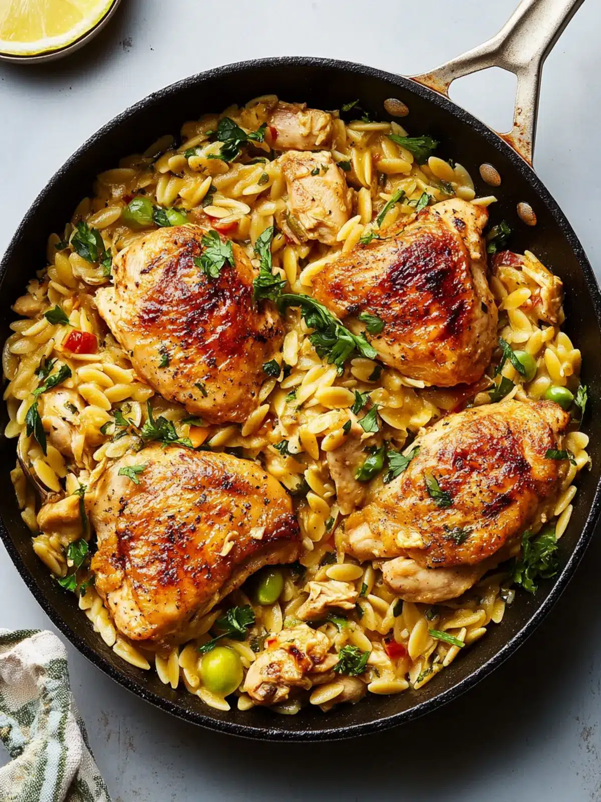One-Skillet Chicken With Buttery Orzo for Cozy Weeknight Dinners 3 One-Skillet Chicken With Buttery Orzo