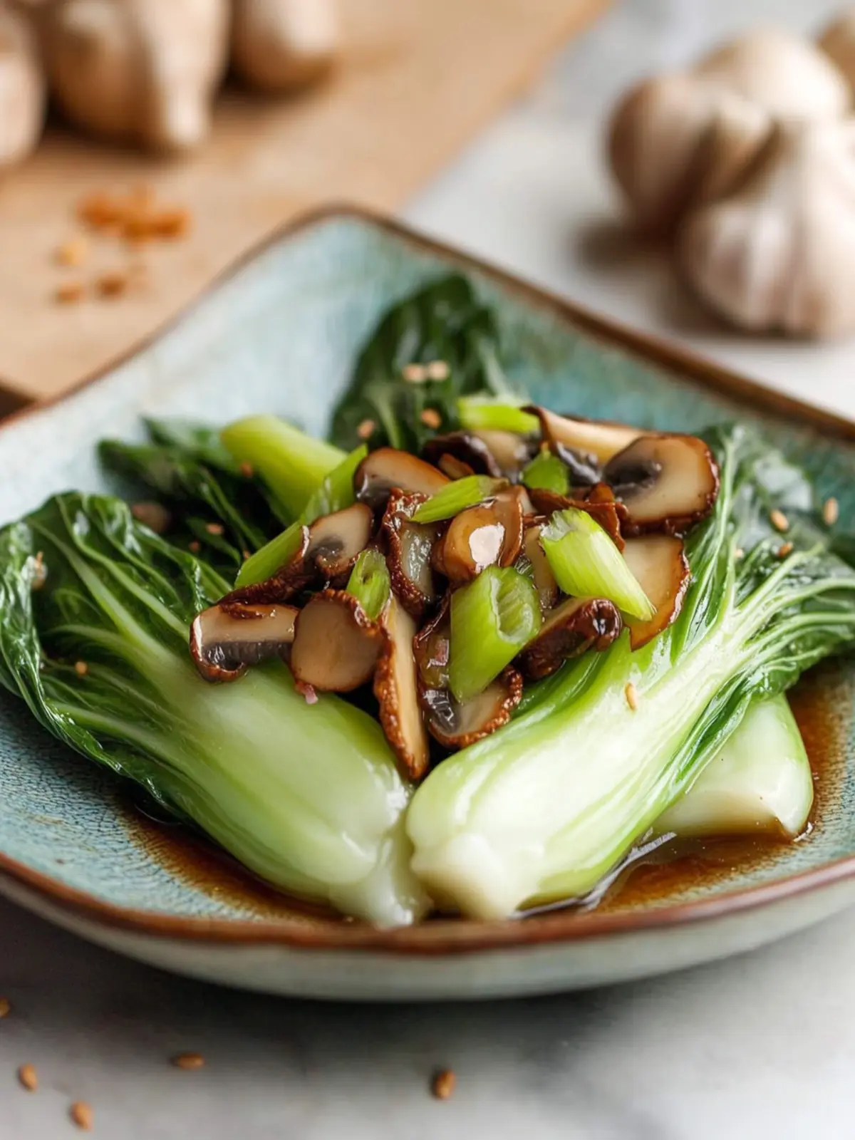 Bok Choy with Shiitakes and Oyster Sauce for Chinese New Year 2 Bok Choy with Shiitakes and Oyster Sauce- Chinese New Year recipes