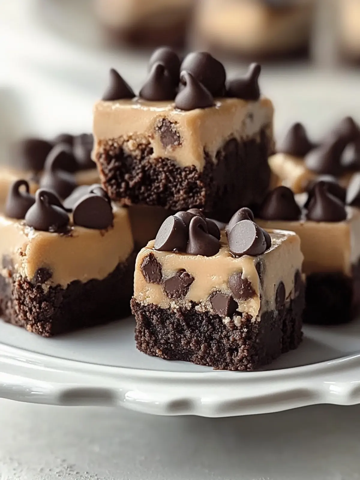 Chocolate Chip Cookie Dough Brownie Bites Your New Fave Treat 2 Chocolate Chip Cookie Dough Brownie Bites The Best 3-Layer Treat Ever