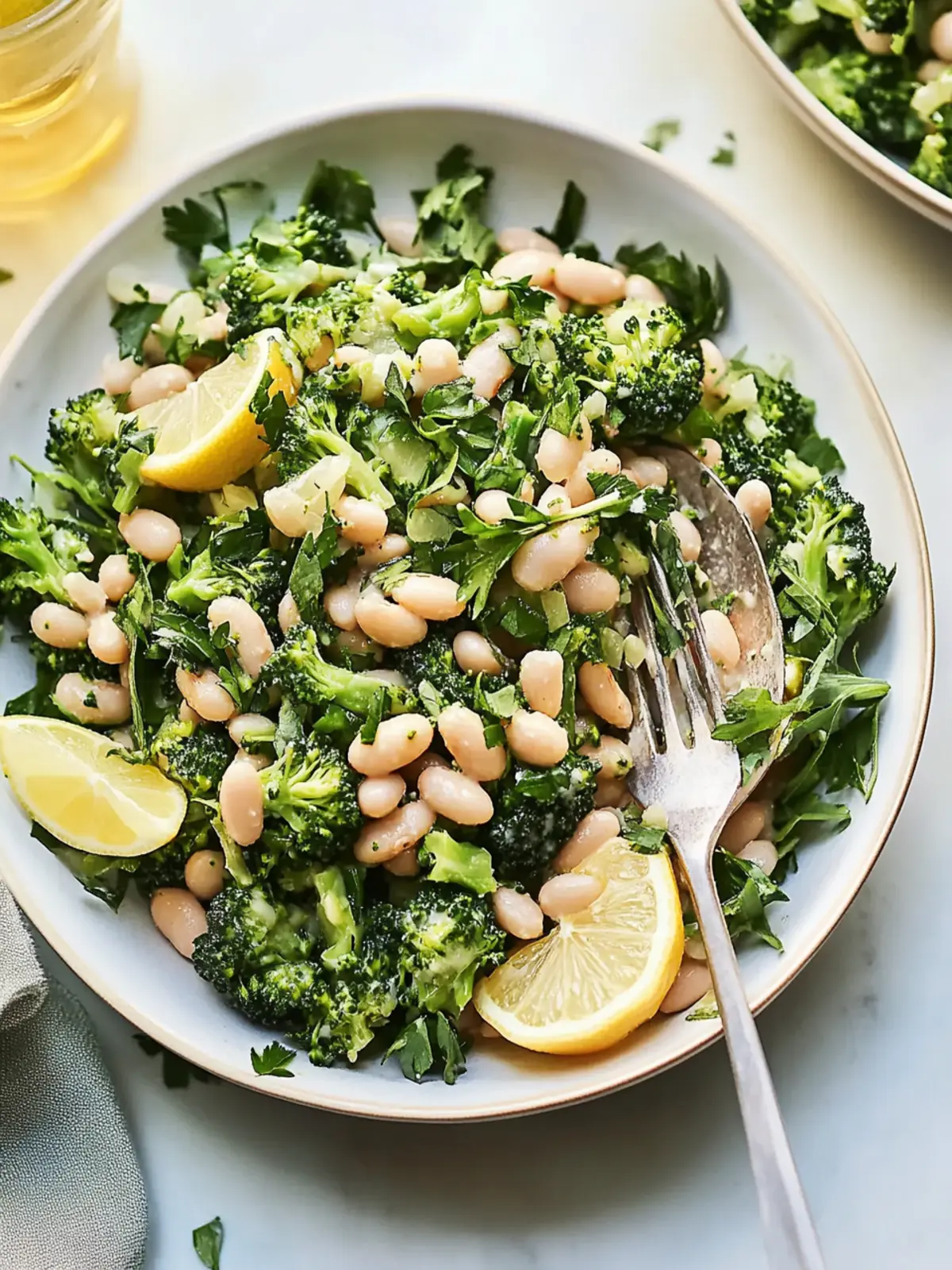 Lively Lemony White Bean Salad with Broccoli Boosts Flavor 4 Lemony White Bean Salad with Broccoli