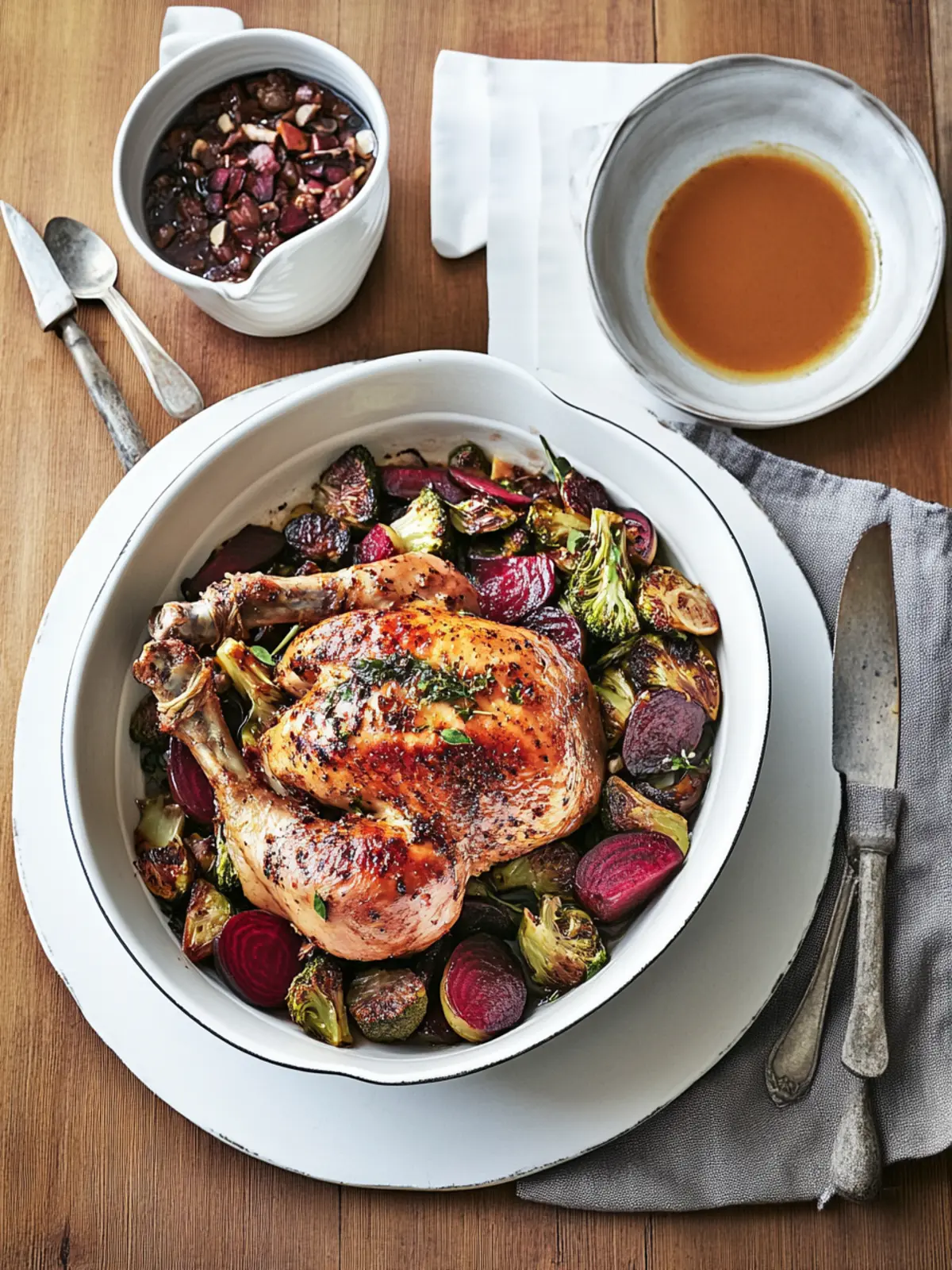 Savory Herbed Chicken with Beets and Brussels for Easy Dinners 4 Herbed Chicken with Beets and Brussels