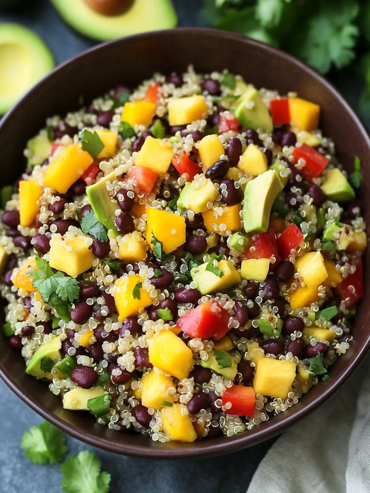 Quinoa Black Bean Salad with Mango and Avocado Bliss 3 Quinoa Black Bean Salad {with Mango and Avocado}