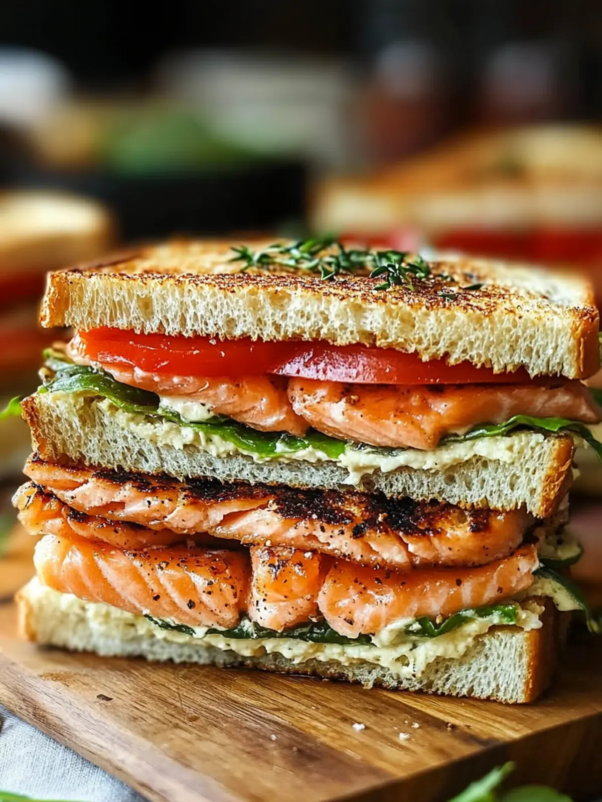 Salmon BLT Sandwiches: Quick, Tasty Twist on a Classic! 3 Salmon BLT Sandwiches
