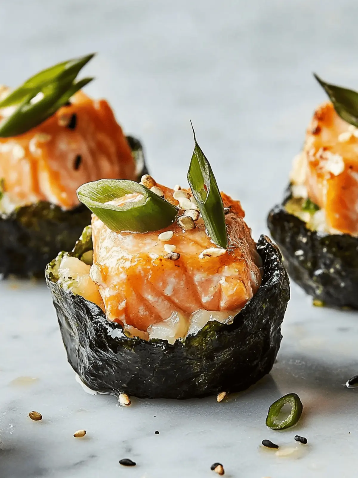 Baked Salmon Sushi Cups: Easy, Delicious Twist on Sushi Delight 2 Baked Salmon Sushi Cups