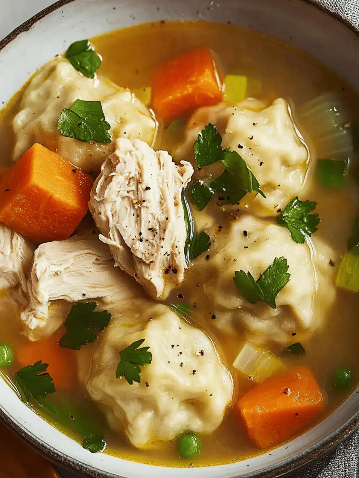 Cozy Dumplings & Chicken Soup for Heartfelt Comfort 3 Dumplings & Chicken Soup