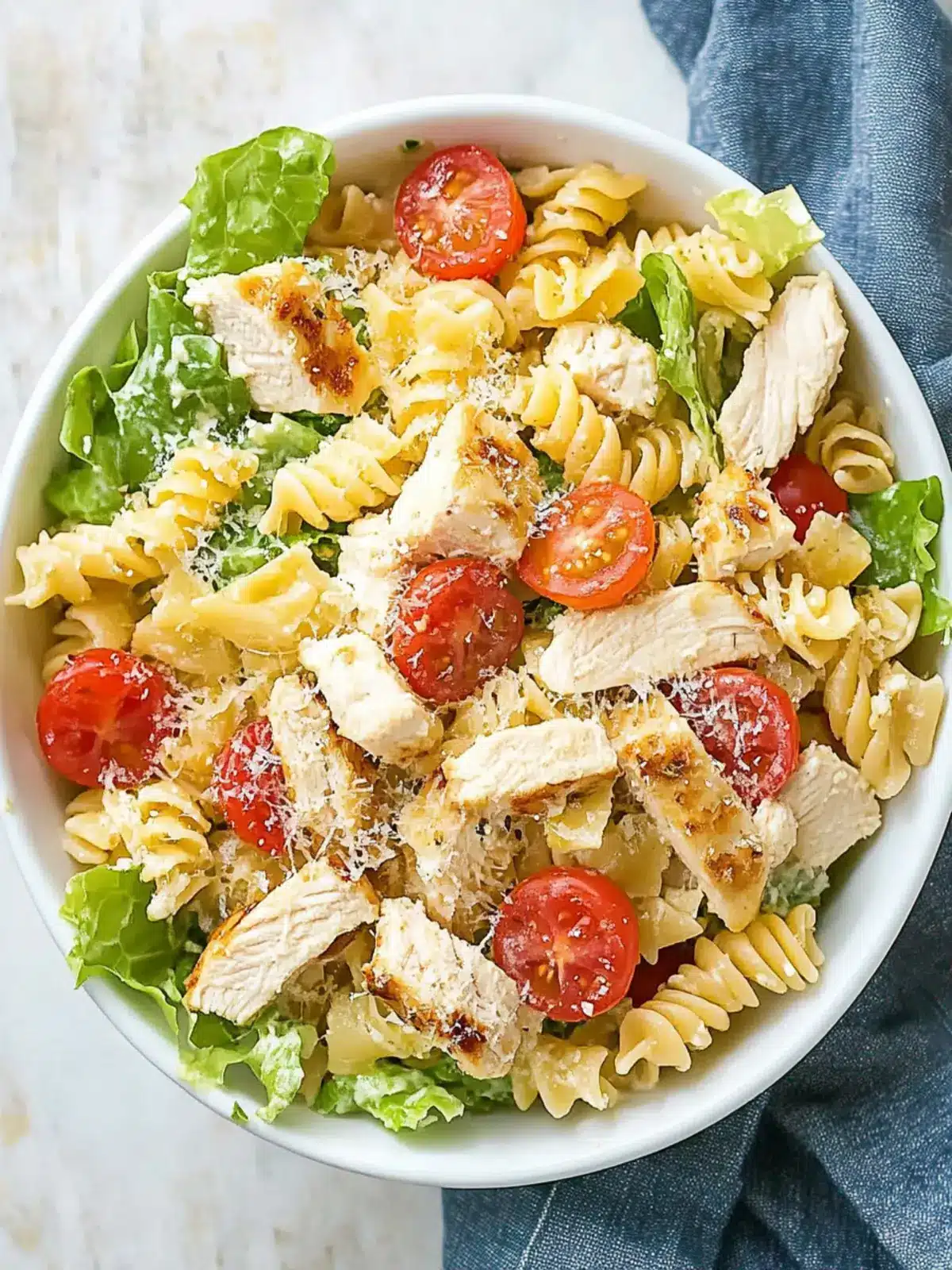 Savor a Quick Chicken Caesar Pasta Salad in Under 30 Minutes 4 Chicken Caesar Pasta Salad