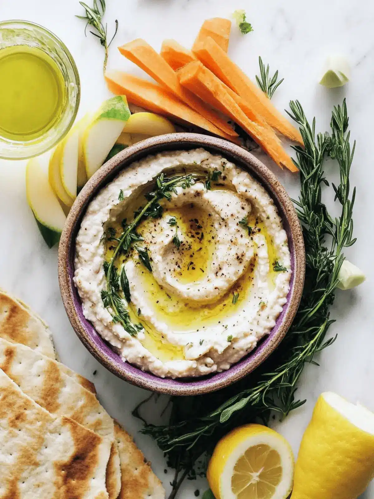 Zesty Lemon and Herb White Bean Dip Ready in 10 Minutes 4 Lemon and Herb White Bean Dip