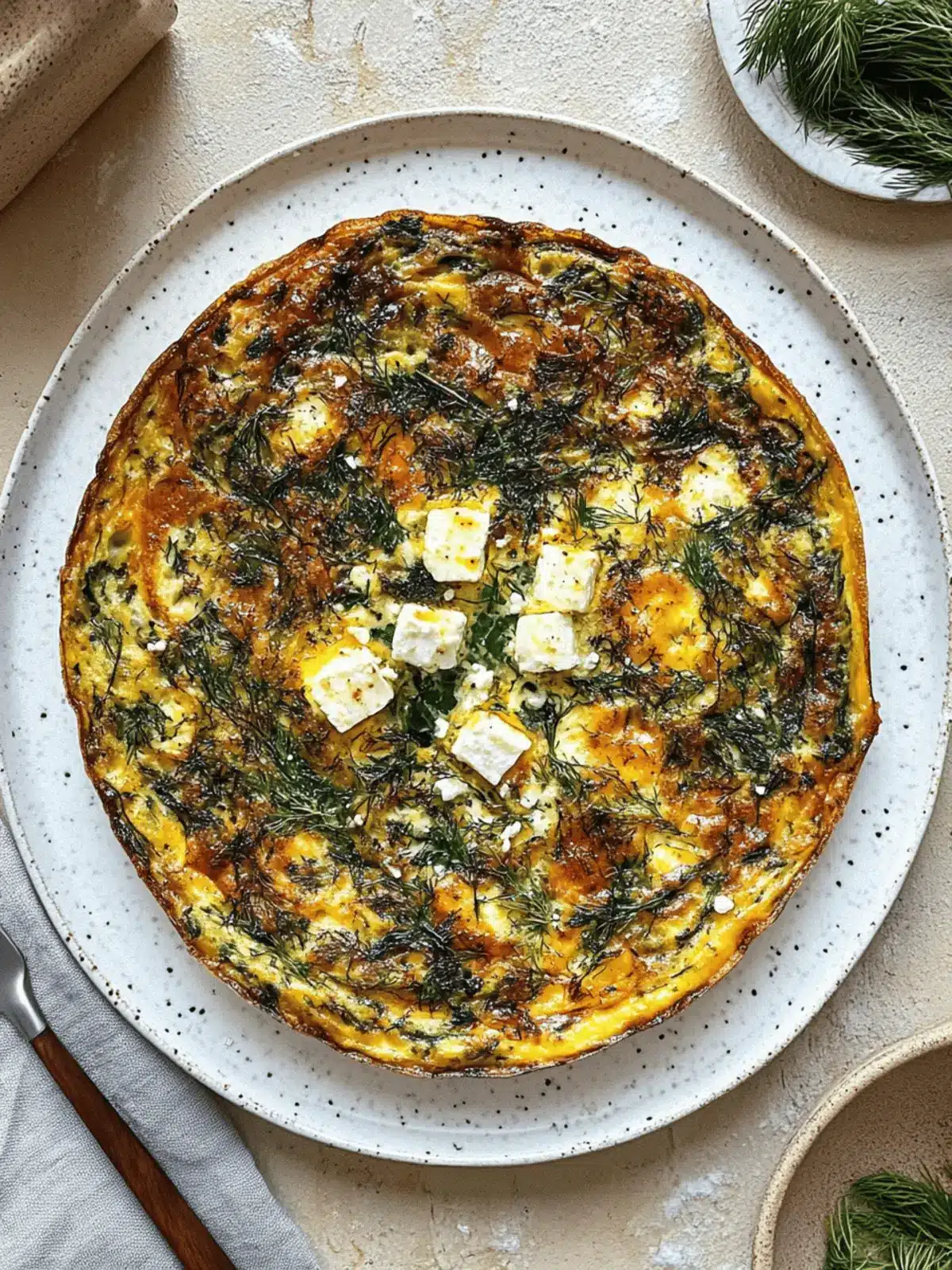 Baked Feta and Dill Frittata for a Flavorful Weekend Brunch 2 Baked feta and dill frittata