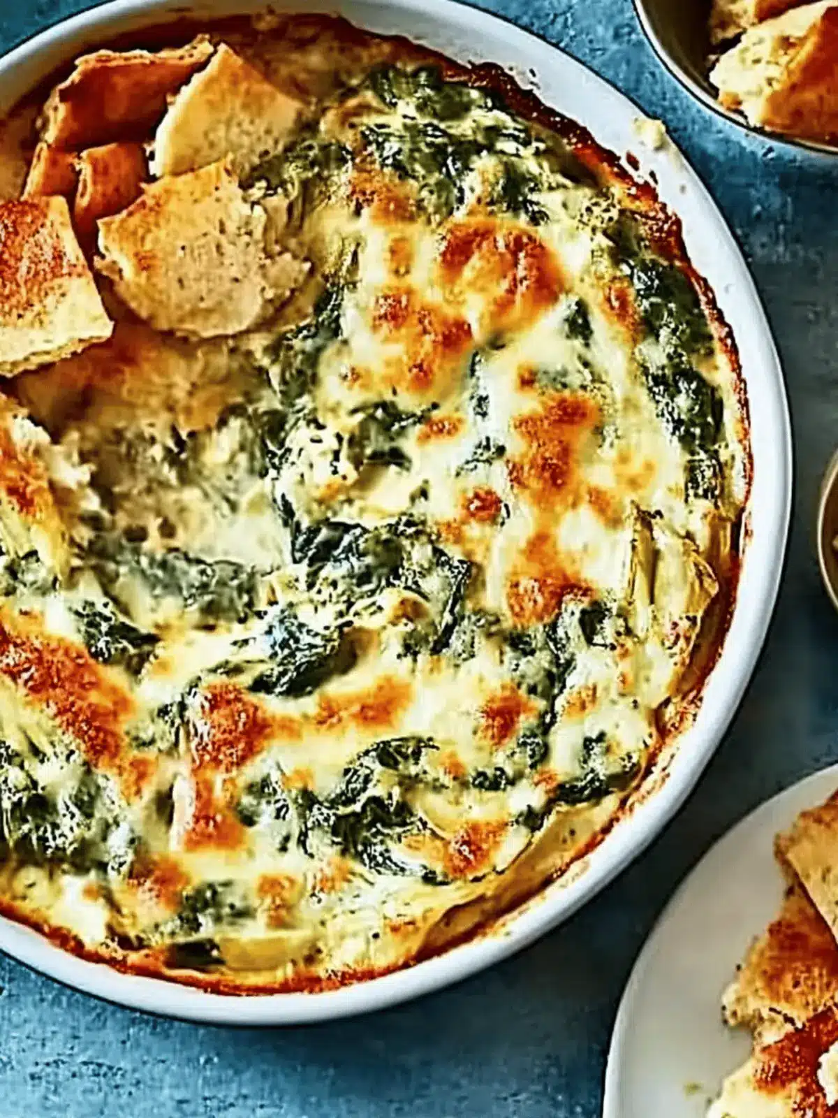 Creamy Cheesy Spinach & Artichoke Dip for Holiday Gatherings 2 Cheesy spinach & artichoke dip