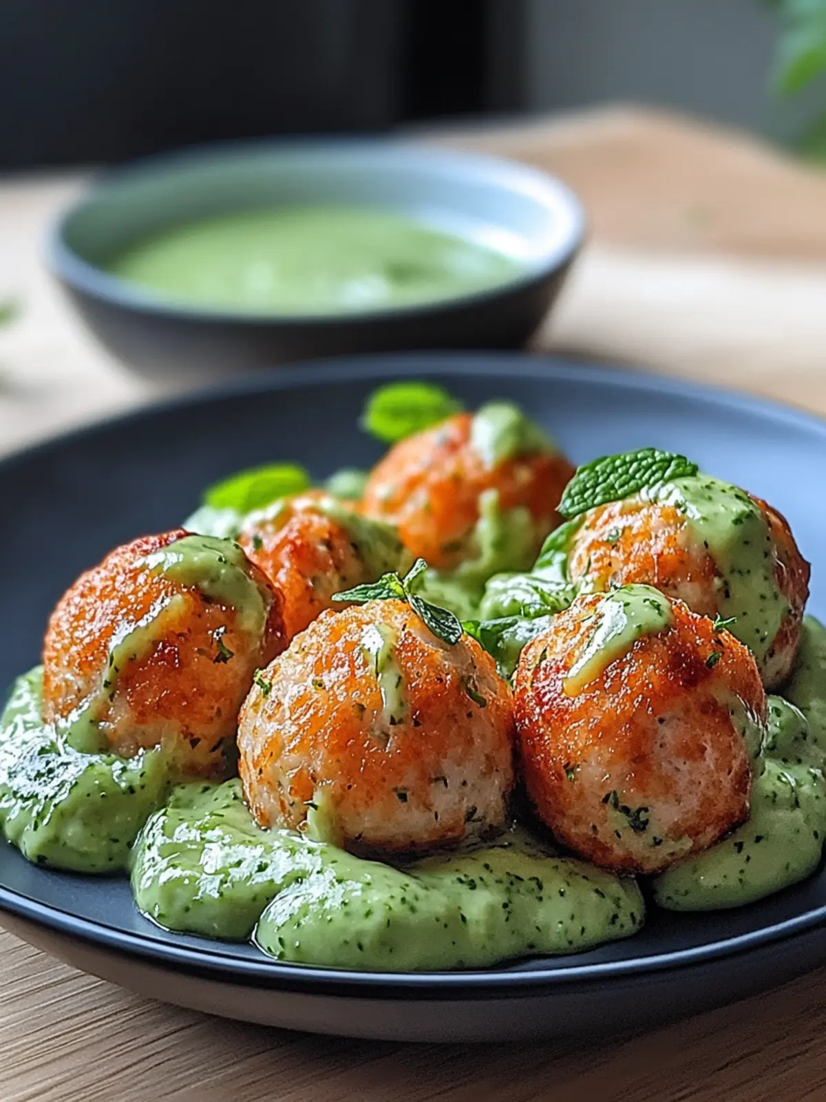 Savory Salmon Balls with Creamy Avocado Sauce Delight 4 Salmon Balls with Creamy Avocado Sauce