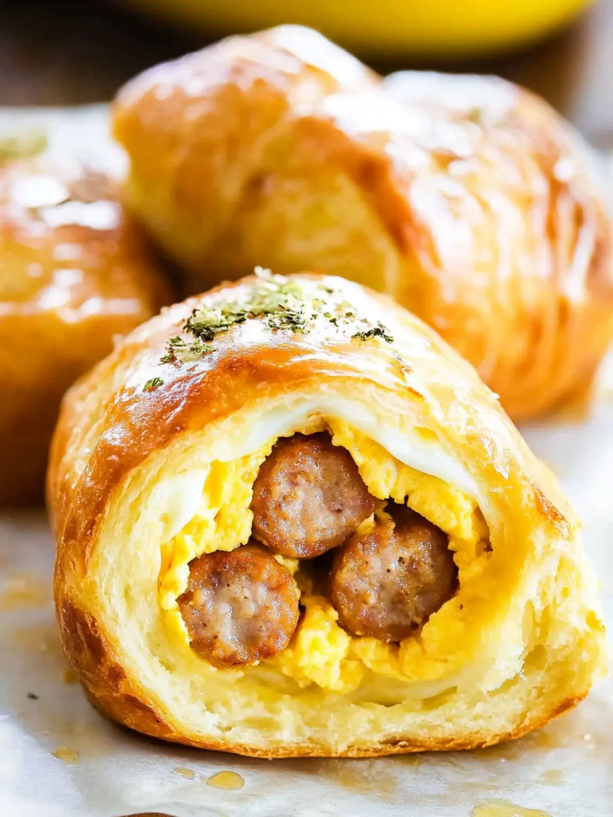 Sausage and Egg Breakfast Rolls: Quick, Tasty, and Healthy 2 Sausage and Egg Breakfast Rolls