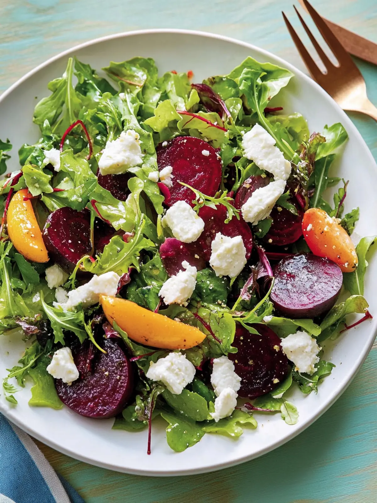Vibrant Roasted Beet and Goat Cheese Salad with Zesty Dressing 2 Roasted Beet and Goat Cheese Salad