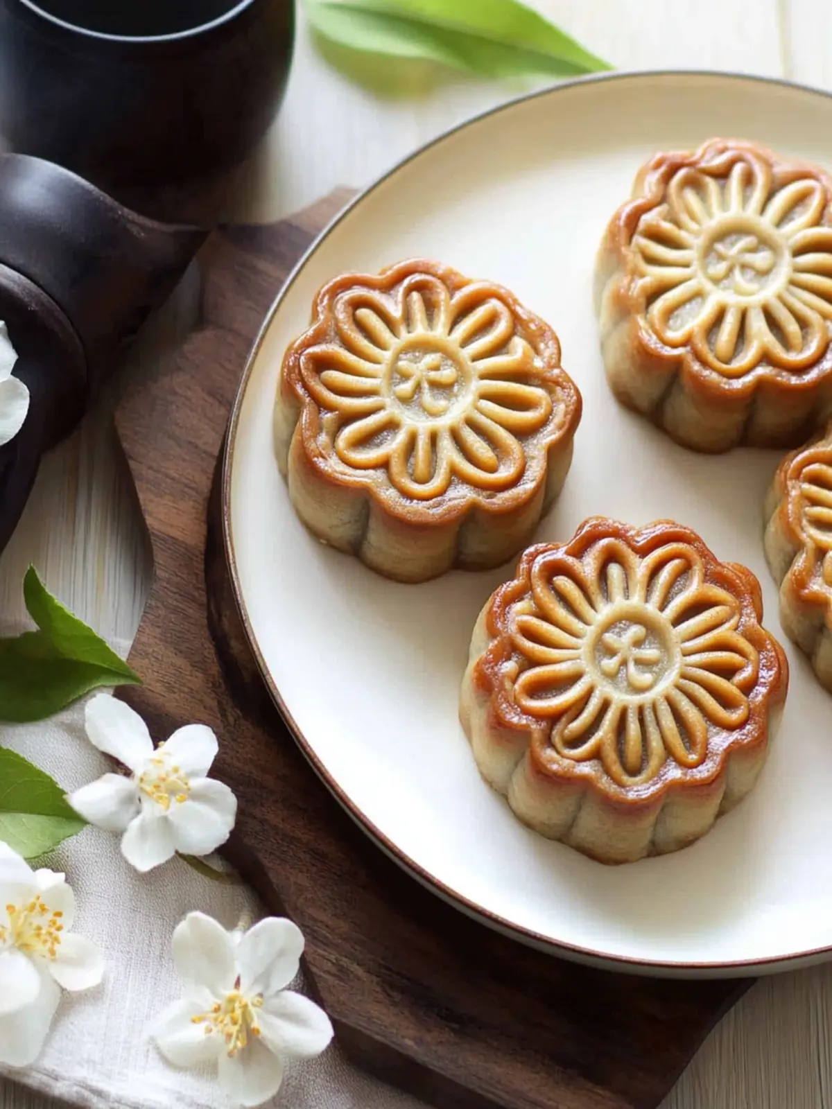 Baked Almond Flour Mooncakes with Easy Cheesecake Filling Delight 2 Baked Almond Flour Mooncakes with Easy Cheesecake Filling