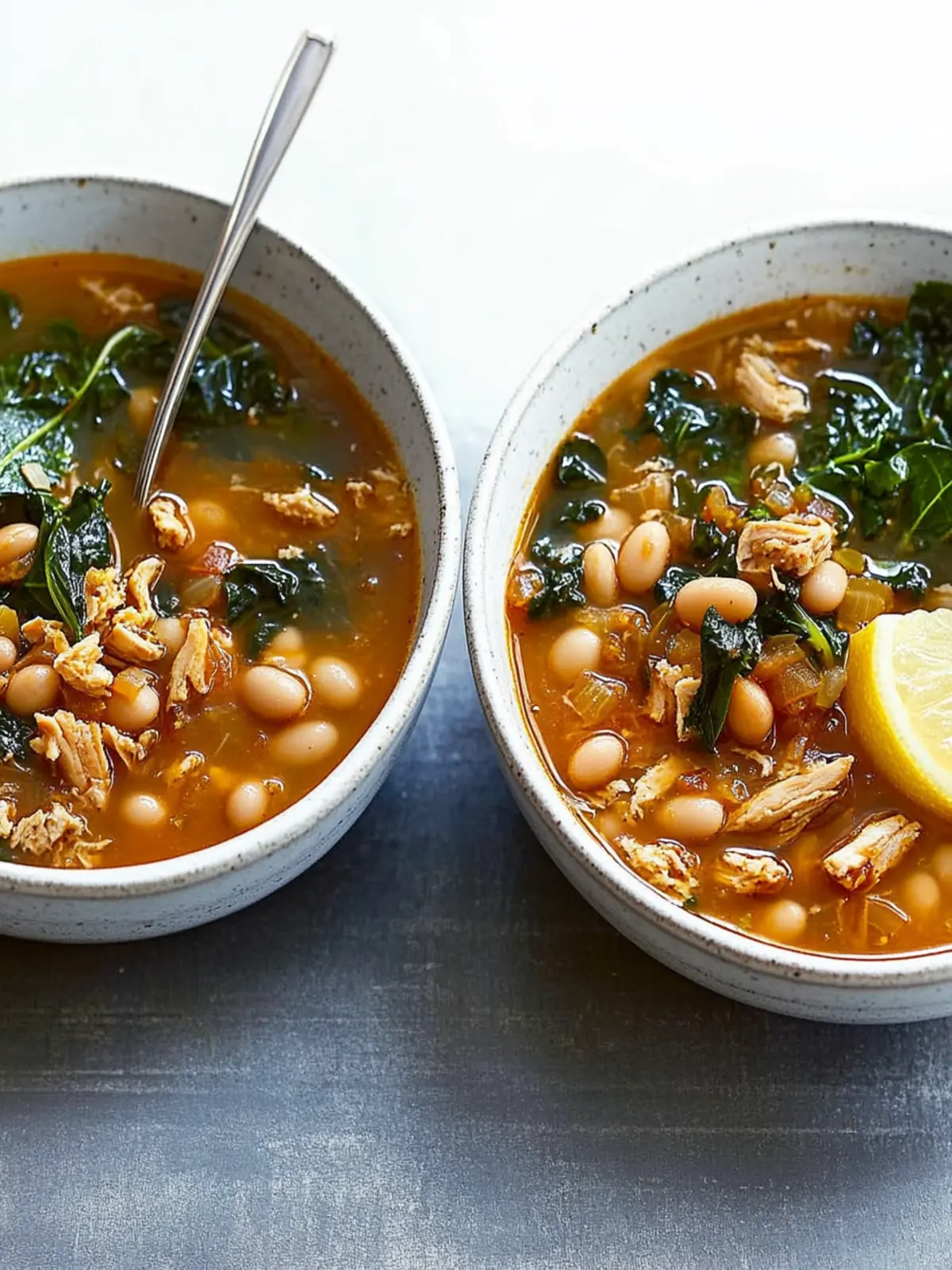 Lemony White Bean Soup With Turkey and Greens That Warms You Up 2 Lemony White Bean Soup With Turkey and Greens
