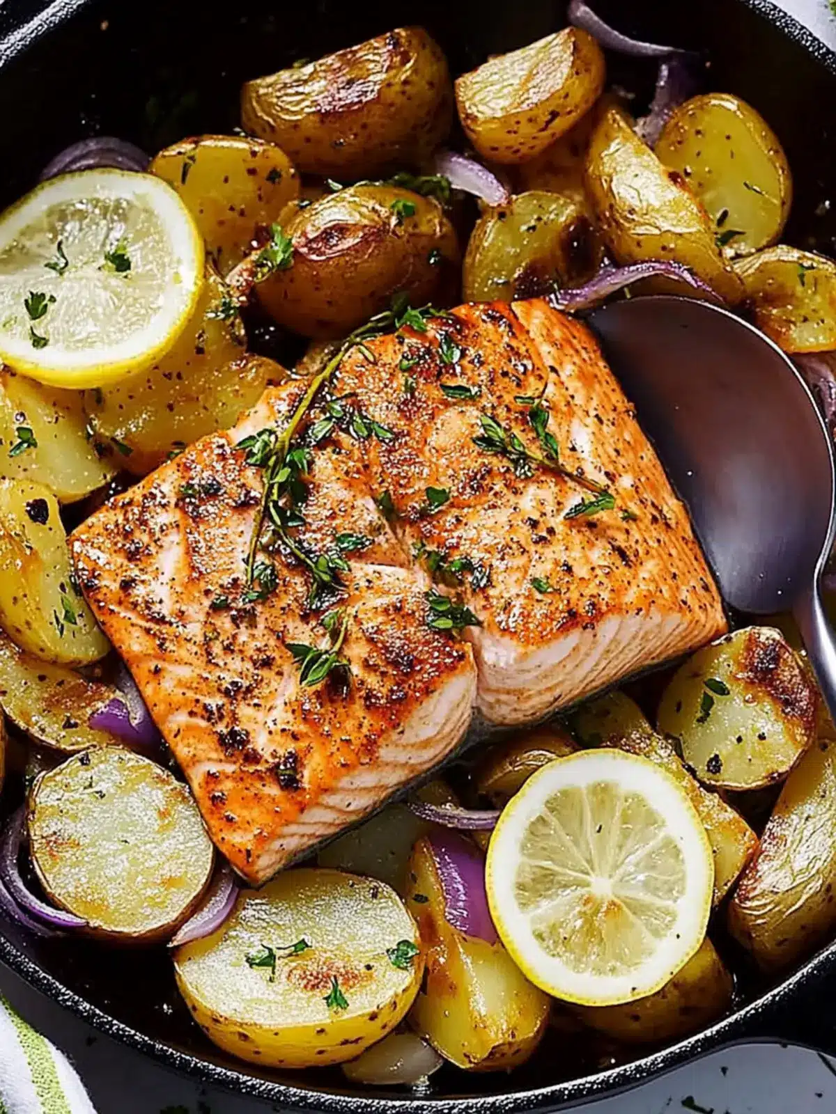 Savory Salmon & Potato Skillet: Easy Dinner Perfection 2 Salmon & Potato Skillet