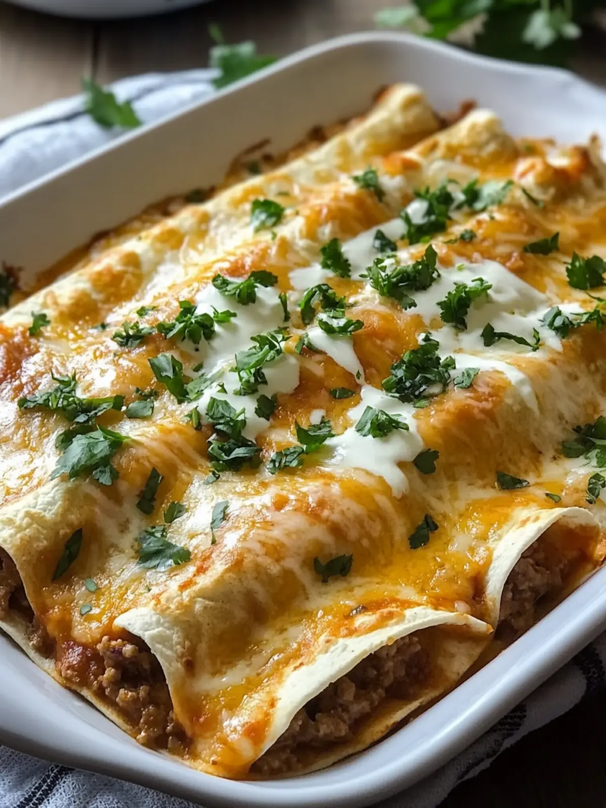 Cheesy Beef Enchiladas with Creamy White Sauce Made Easy 4 Cheesy Beef Enchiladas with Creamy White Sauce