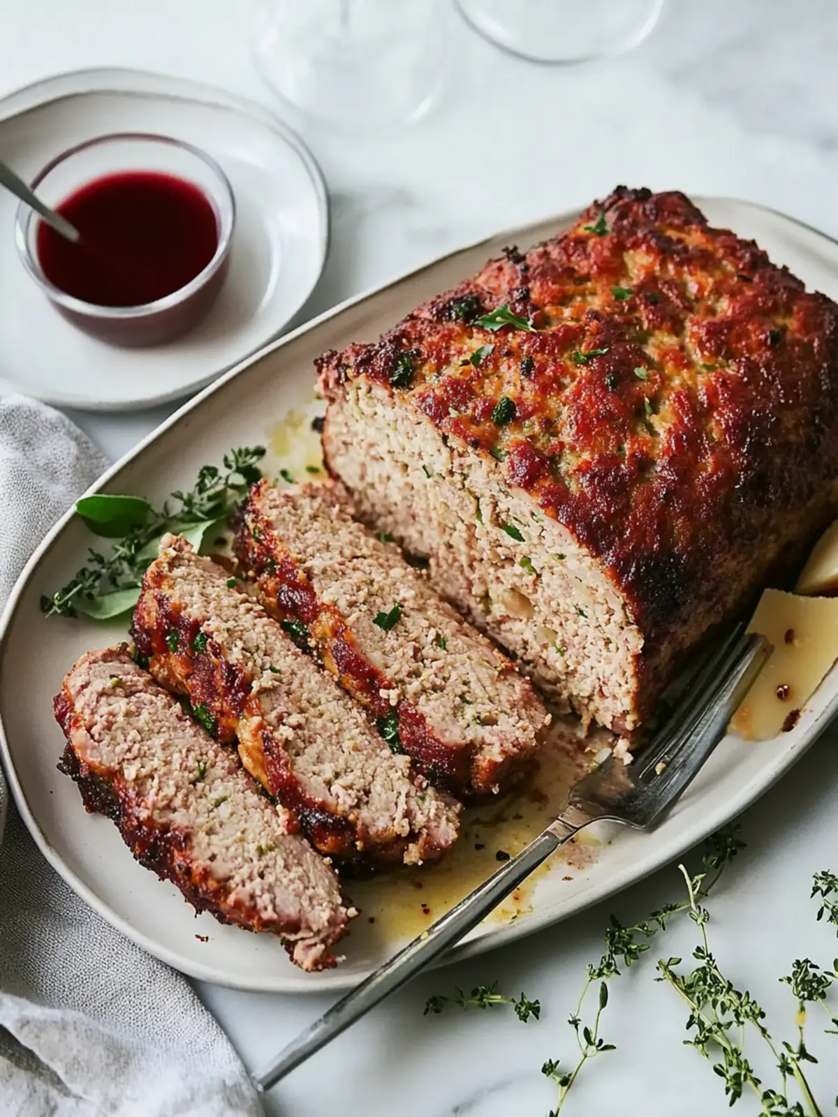 Delicious Turkey Meatloaf With Parmesan and Red Wine Twist 2 Turkey Meatloaf With Parmesan and Red Wine
