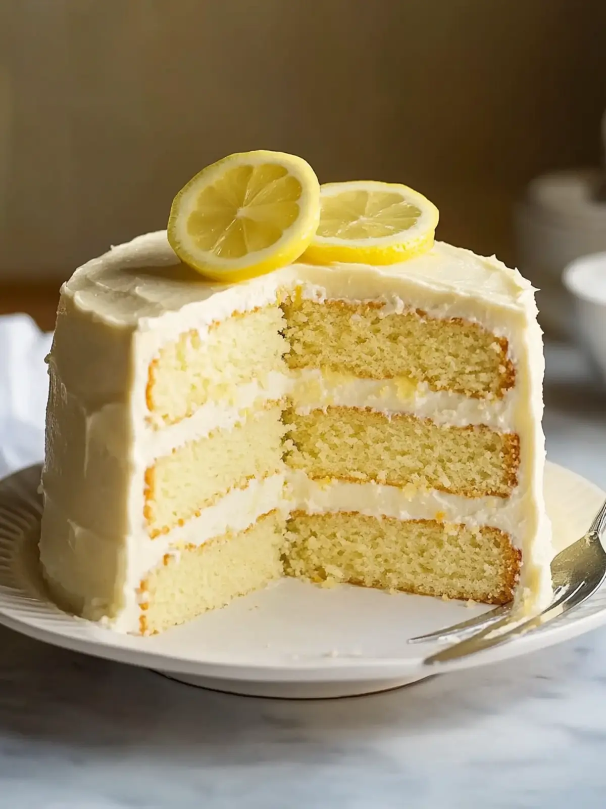 Irresistible Lemon Layer Cake with Cream Cheese Frosting Delight 2 Lemon Layer Cake With Cream Cheese Frosting