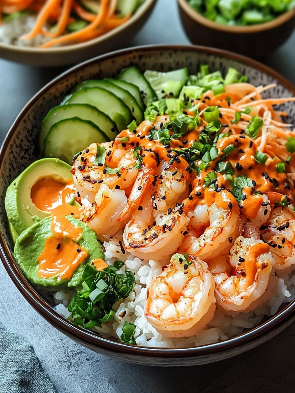 Delicious Shrimp Rice Bowls with Spicy Mayo for Easy Weeknight Dinners 2 Shrimp Rice Bowls with Spicy Mayo
