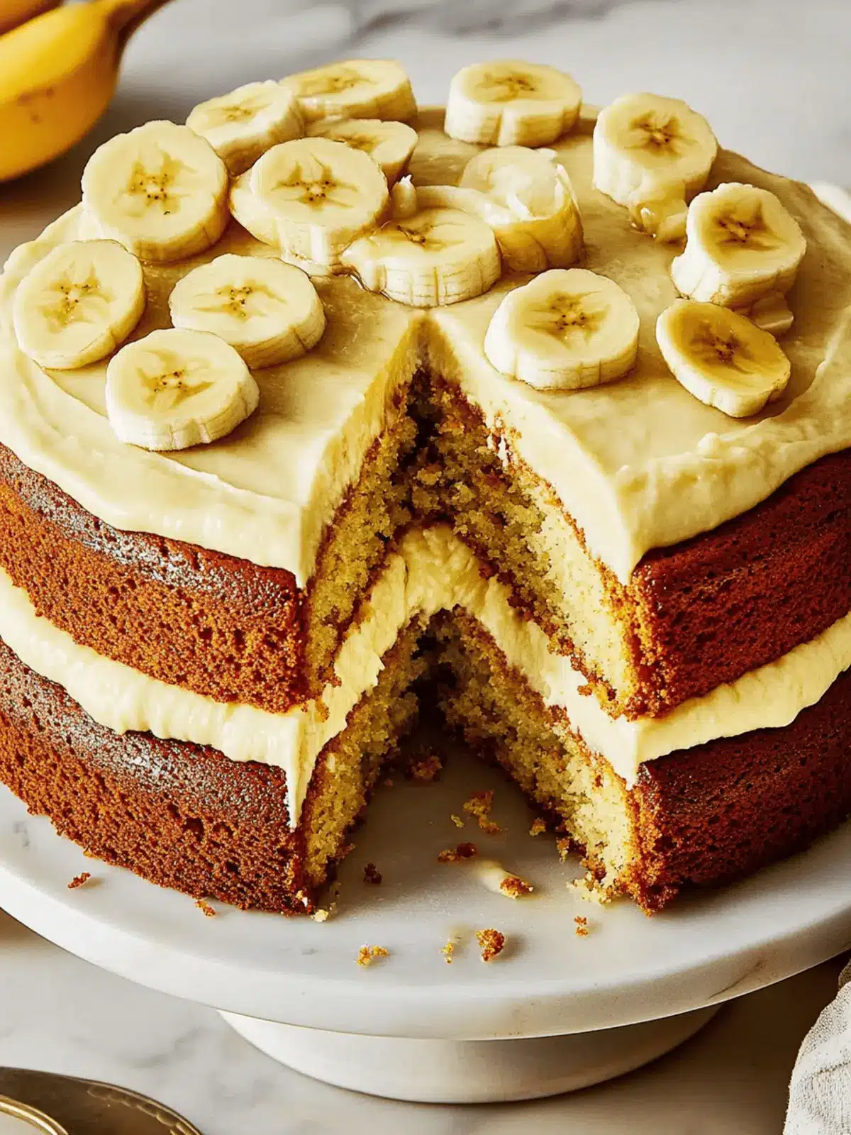 Moist Banana Cake with Cream Cheese Frosting Bliss 2 Banana Cake