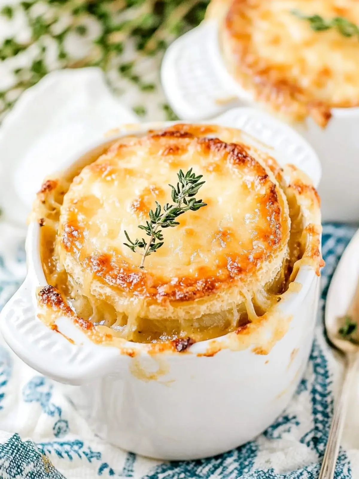 Delicious French Onion Soup with Crispy Cheese Topping 2 French Onion Soup