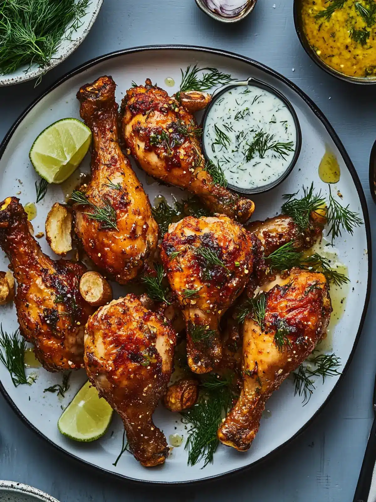 Crispy Skin Chicken With Dill and Garlic Sauce for Spring Delight 3 Crispy Skin Chicken With Dill and Garlic Sauce