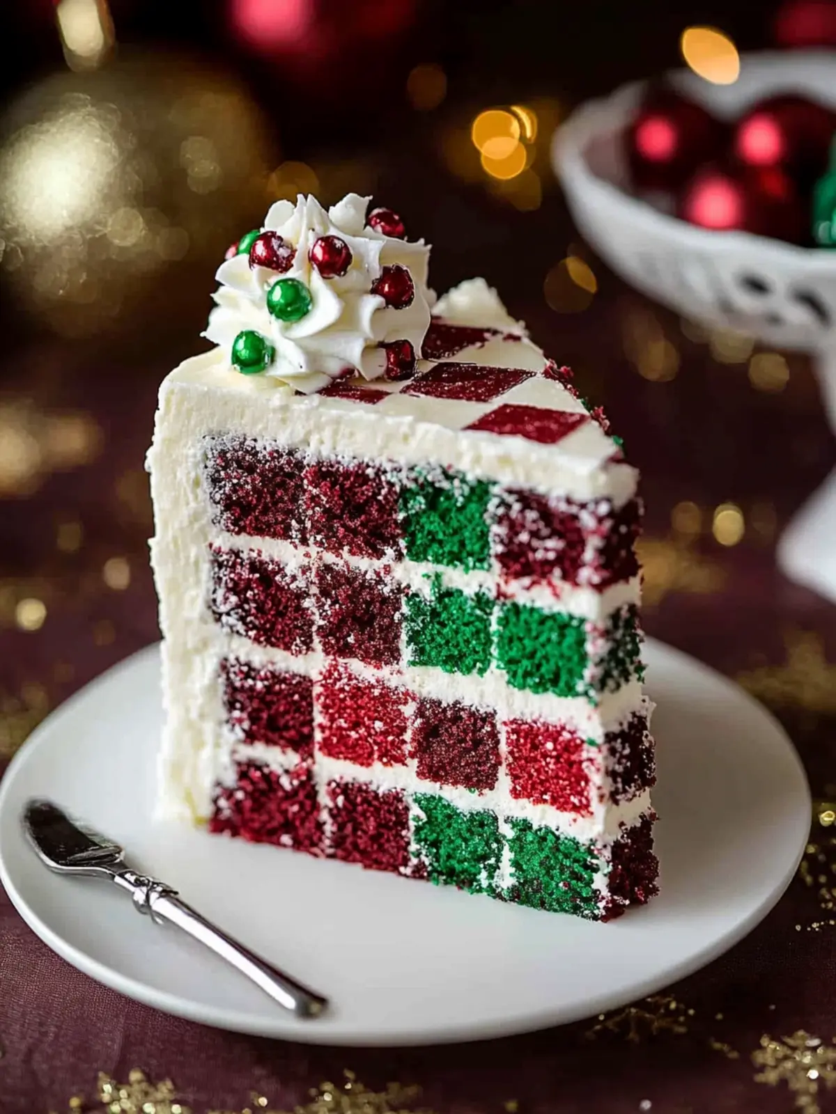 Delicious Christmas Checkerboard Cake for Festive Celebrations 3 Christmas Checkerboard Cake