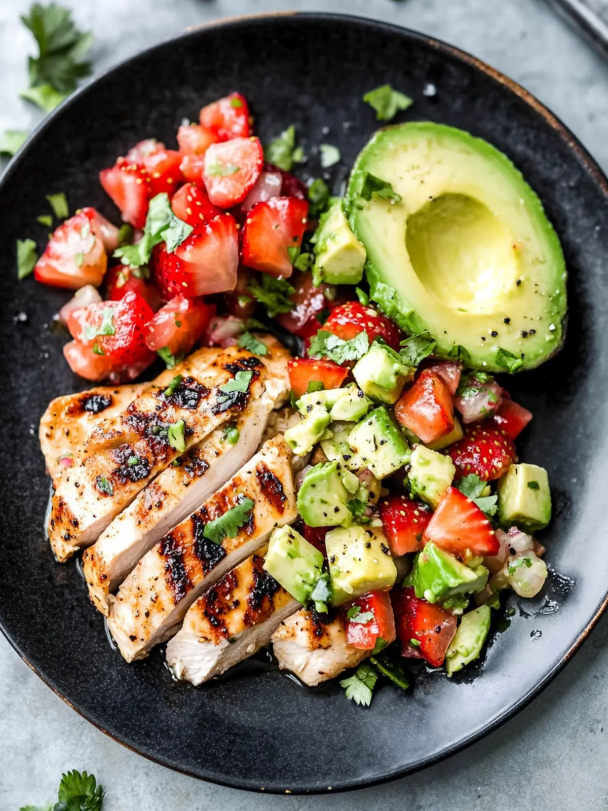 Grilled Chicken with Strawberry Avocado Salsa for Summer Bliss 4 Grilled Chicken with Strawberry Avocado Salsa