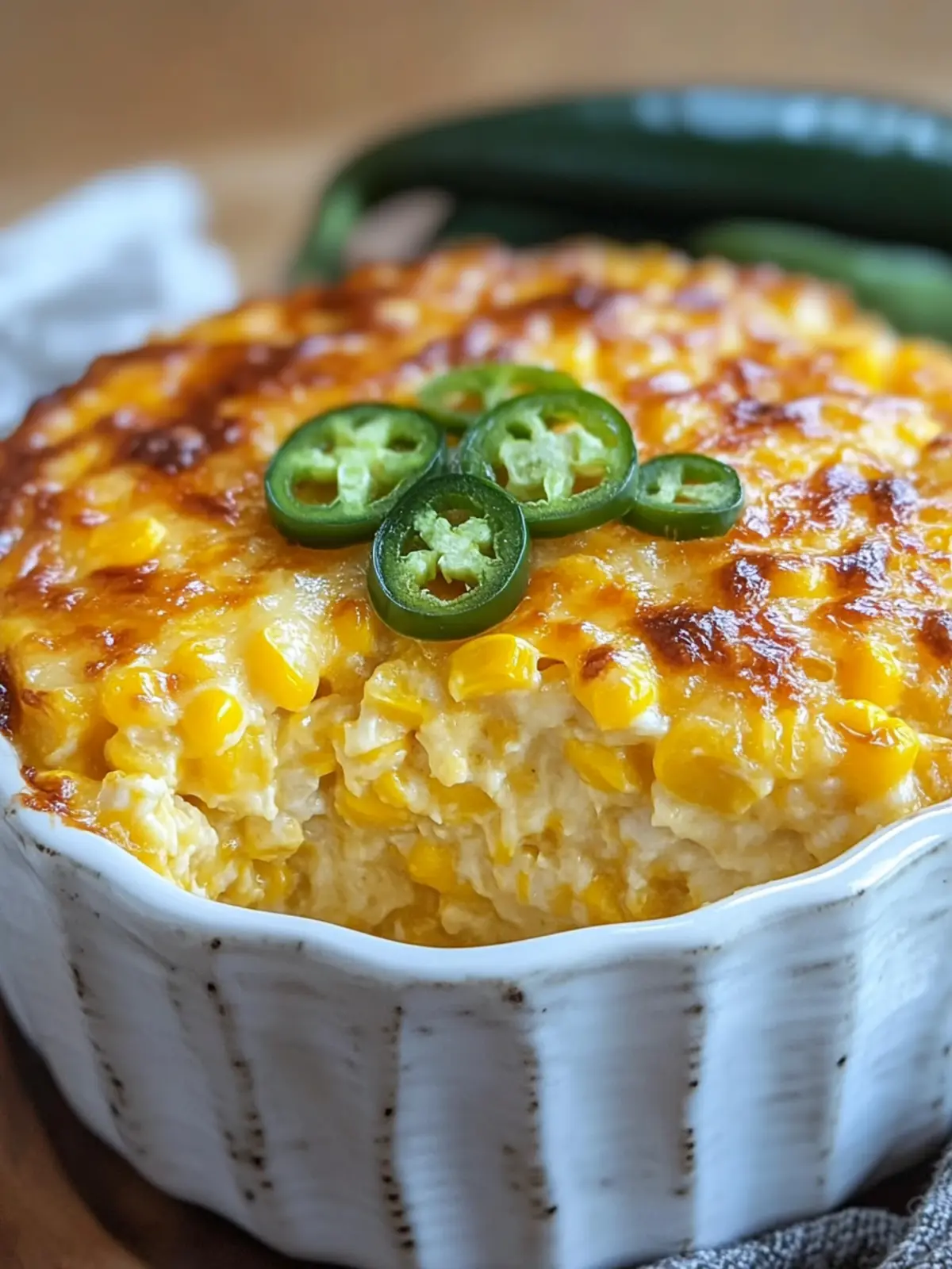 Creamy Crockpot Corn Casserole with Spicy Jalapeño Kick 4 Creamy Crockpot Corn Casserole- Spicy Jalapeño Cream Cheese