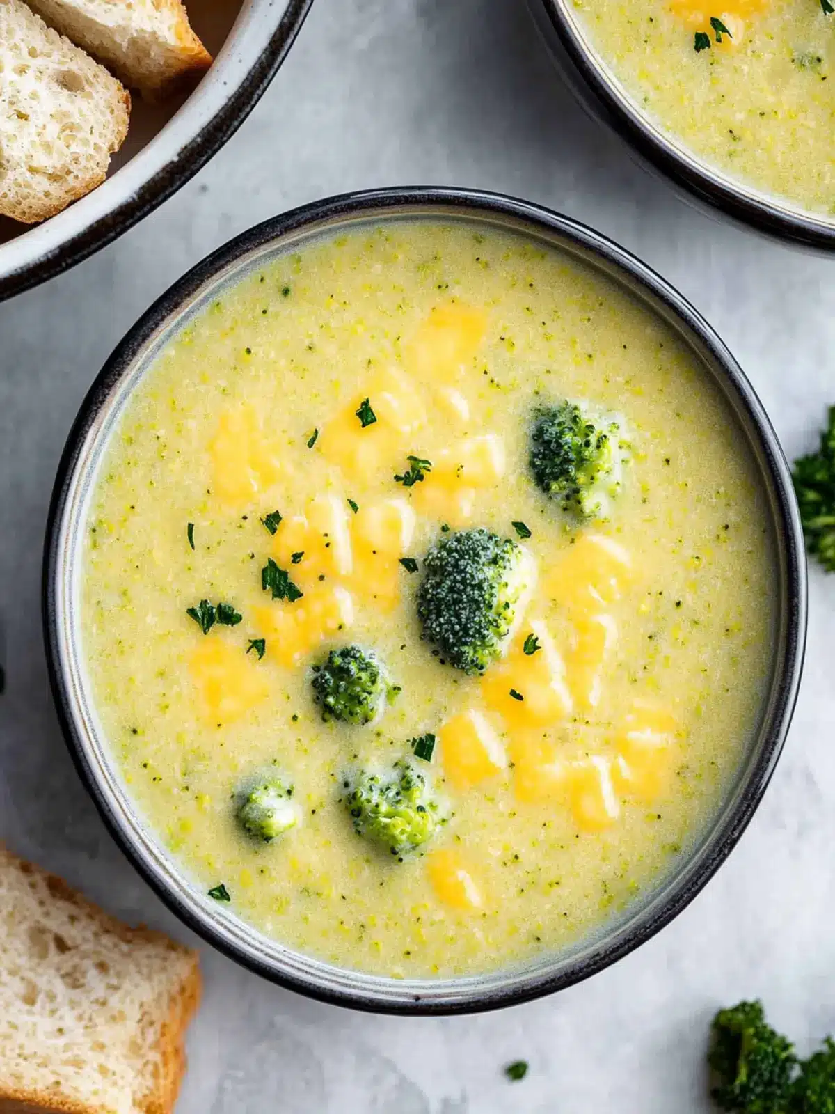 Creamy Easy Broccoli Cheddar Soup for Cozy Nights 3 Easy Broccoli Cheddar Soup
