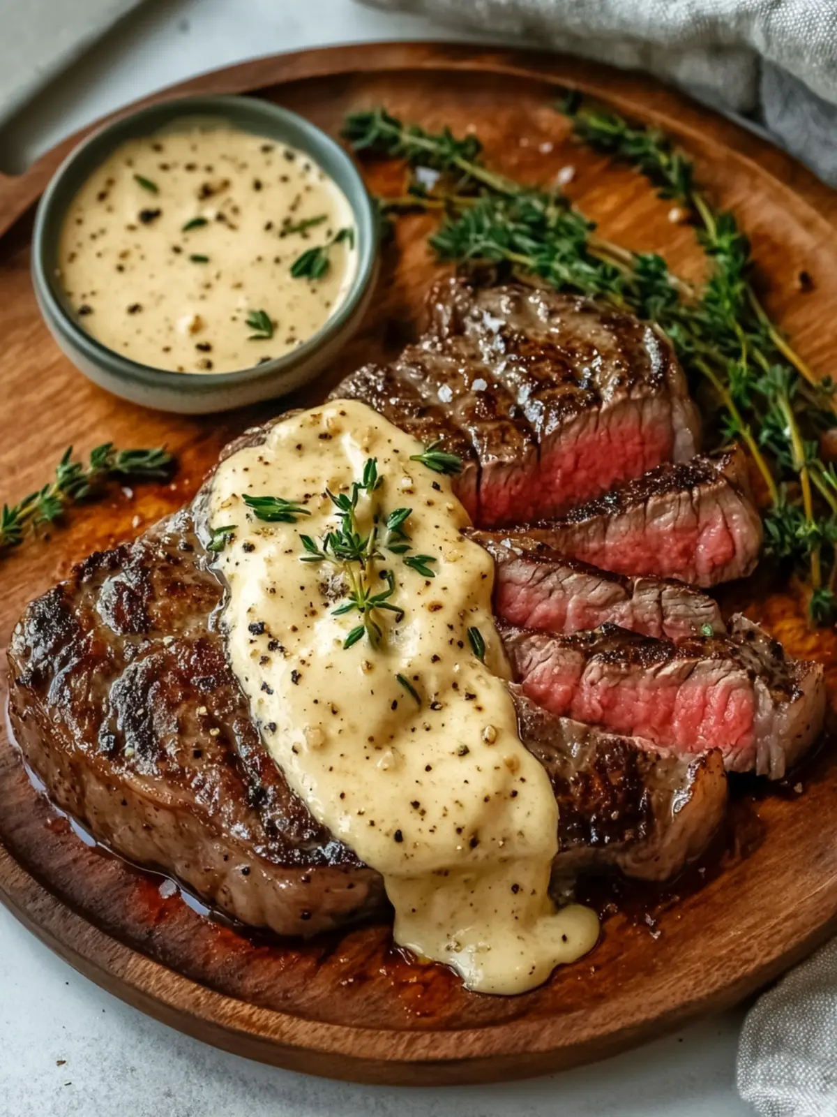 Juicy Steak with Creamy Garlic Sauce for Home Chef Delights 4 Juicy Steak with Creamy Garlic Sauce