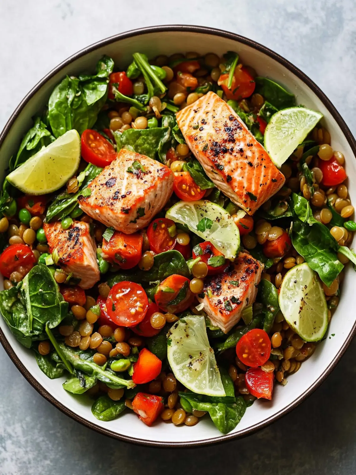 One-Pot Salmon, Spinach and Lentil Salad for Easy Weeknight Meals 2 One-Pot Salmon, Spinach and Lentil Salad