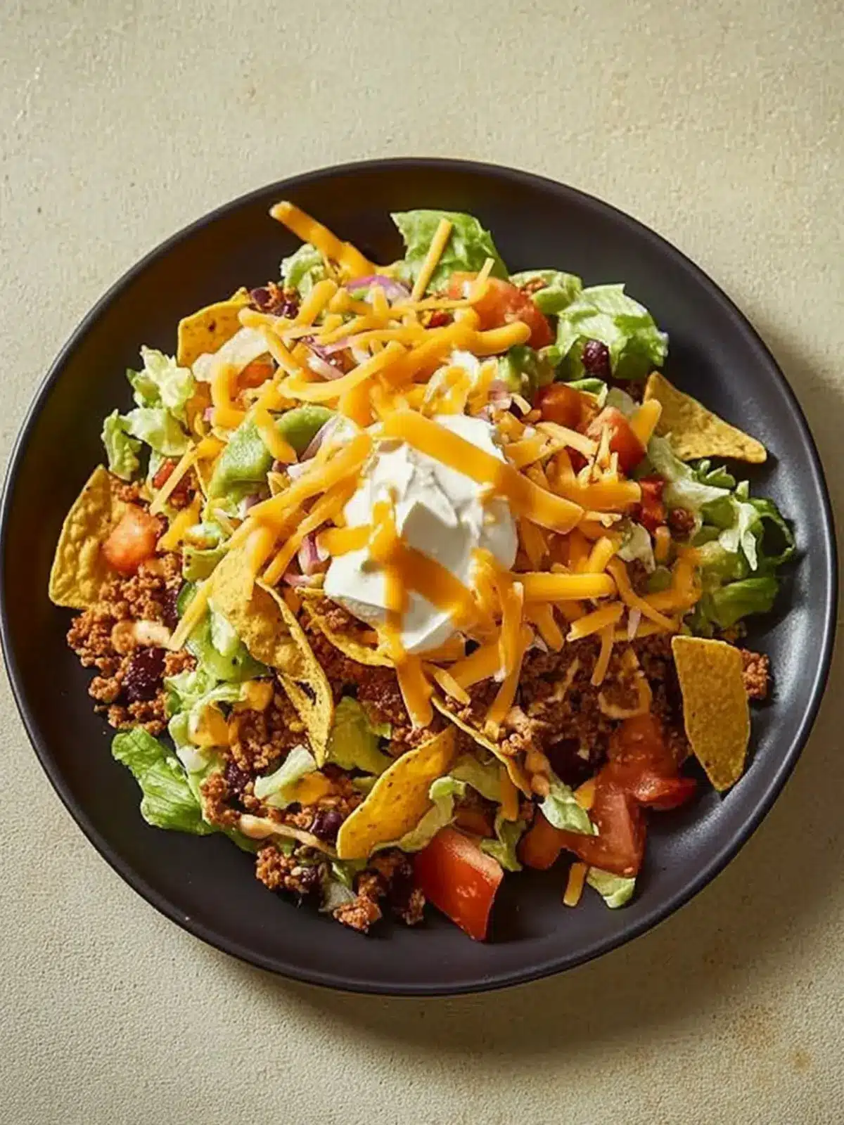 Taco Salad Delight: Frito Pie Twist for Crunchy Fun 2 Taco Salad