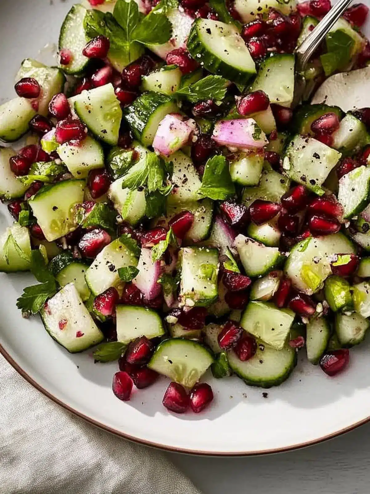 Crisp Cucumber Pomegranate Salad for Vibrant Holiday Feasts 4 Cucumber Pomegranate Salad