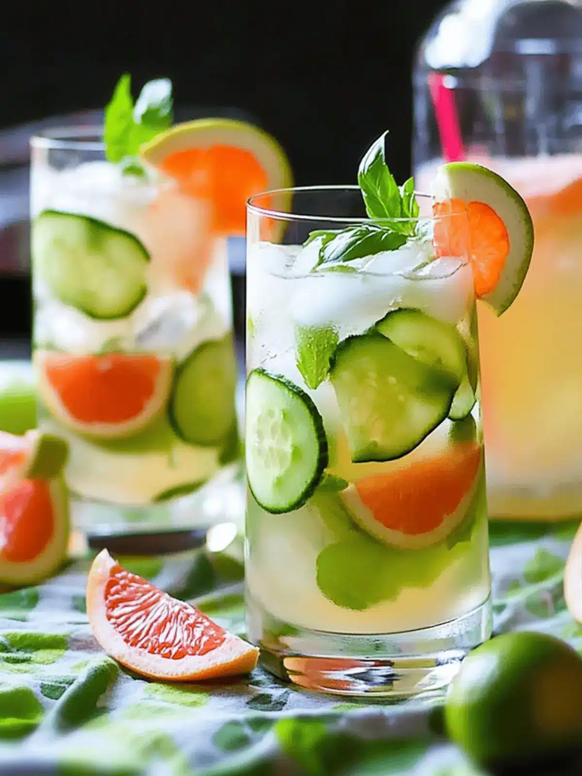 Cucumber Grapefruit Basil Mojito for a Refreshing Twist 4 Cucumber Grapefruit Basil Mojito
