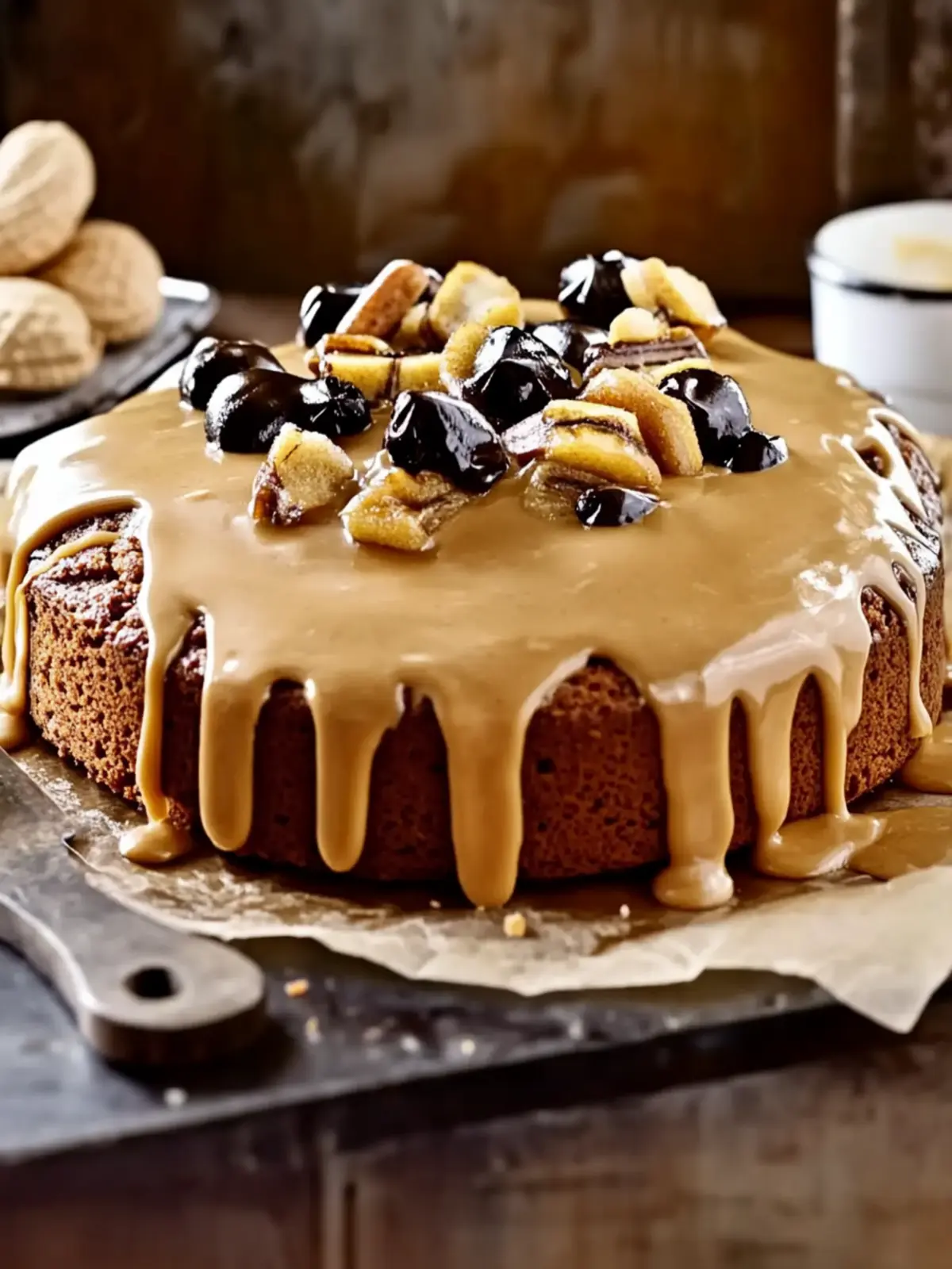 Cinnamon-Flavored Cookie Banana Bread with Peanut Butter Glaze Treat 2 Cinnamon-flavored cookie banana bread with peanut butter glaze