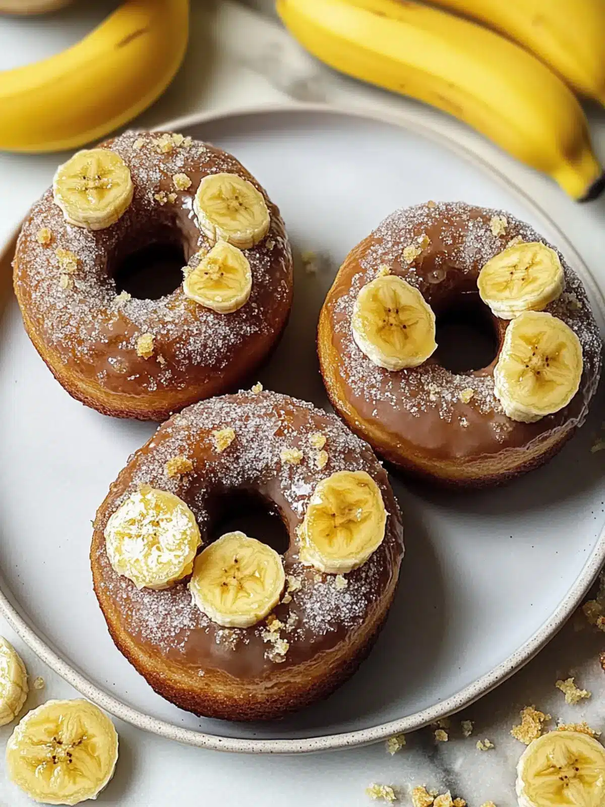 Deliciously Soft Banana Bread Donuts Easy and Customizable 3 Banana Bread Donuts