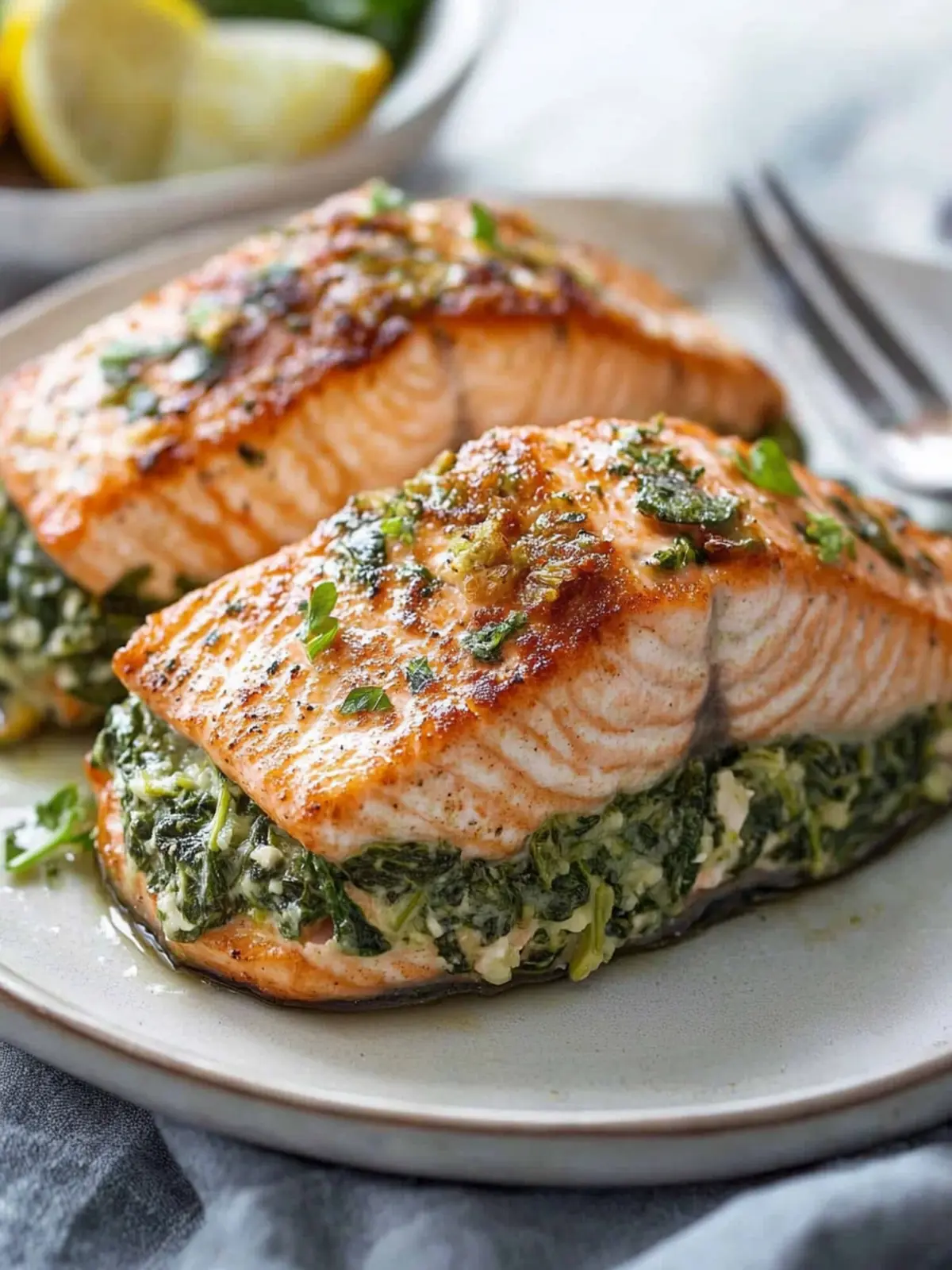 Irresistible Spinach Stuffed Salmon in Just 22 Minutes 3 Spinach Stuffed Salmon