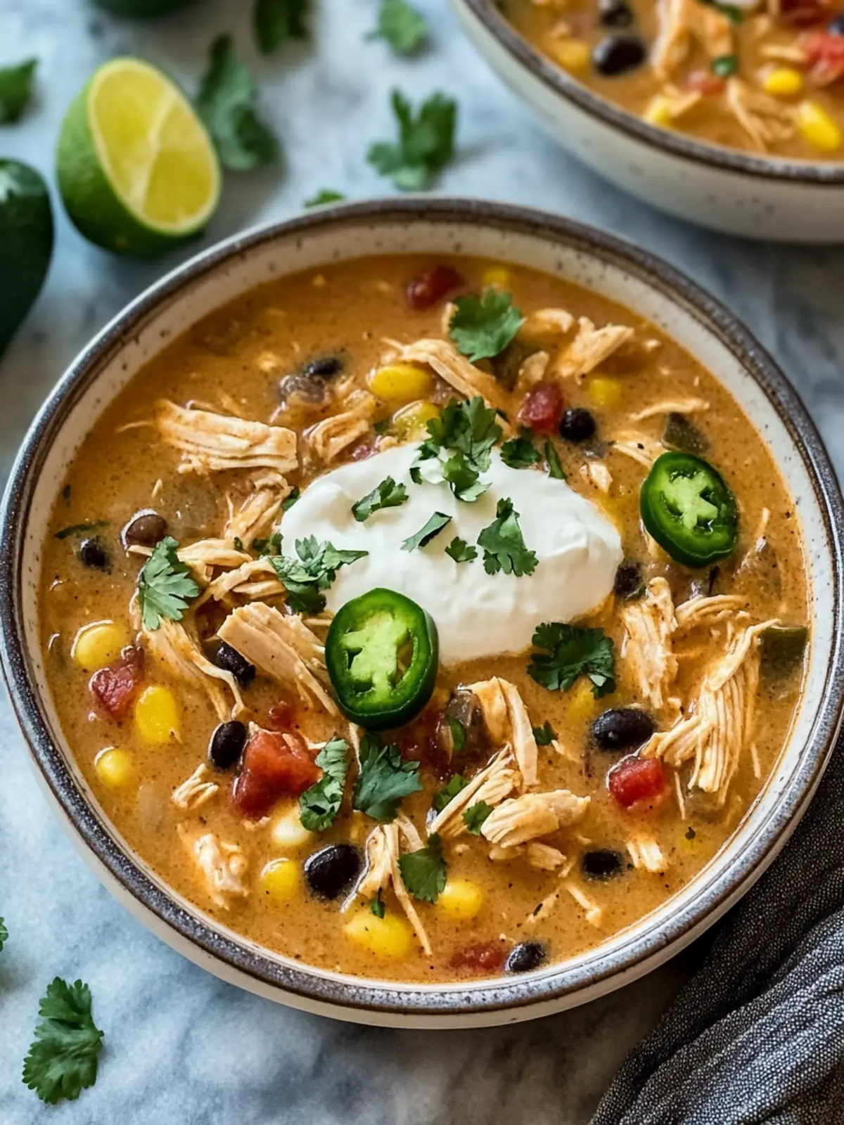 Creamy Slow Cooker Chicken Enchilada Soup That Warms Hearts 4 Slow Cooker Chicken Enchilada Soup with Cream Cheese