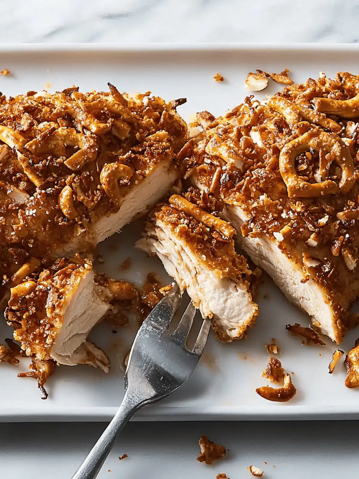 Pretzel-Crusted Chicken: Juicy Crunch with a Sweet Dip 2 Pretzel-Crusted Chicken
