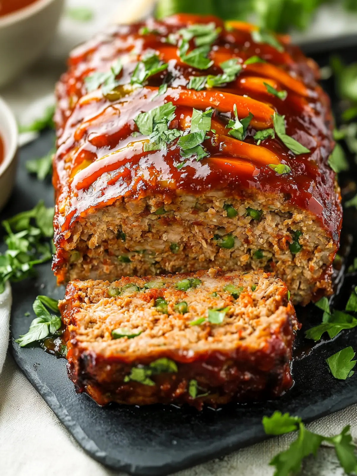 Moist Turkey Meatloaf with 3 Veggies for Healthy Family Dinners 3 Moist Turkey Meatloaf (with 3 added veggies!)